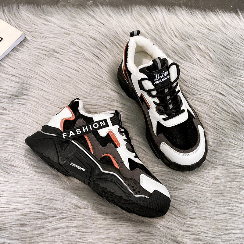 Chunky Fur Winter Shoes for Women & Girls – Warm Plush Sneakers