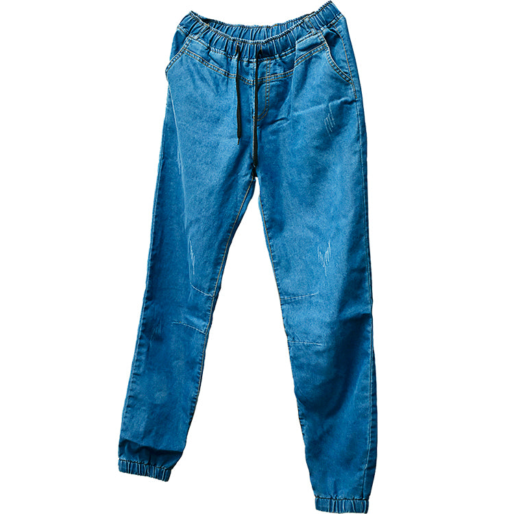Men's Skinny Fit Denim Jeans – Mid Waist Stretch Pants