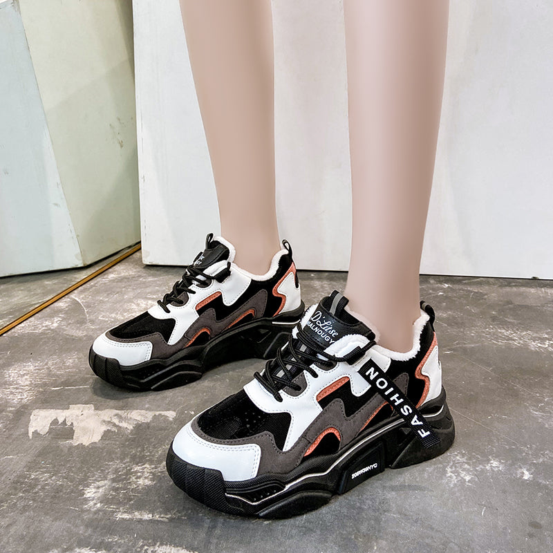 Chunky Fur Winter Shoes for Women & Girls – Warm Plush Sneakers