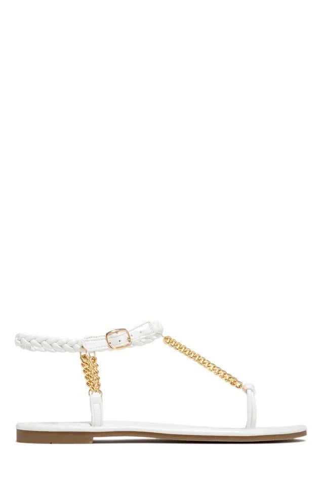 Clear Diamond Ankle Strap Flat Sandals – Rhinestone Flip-Flop Slides
