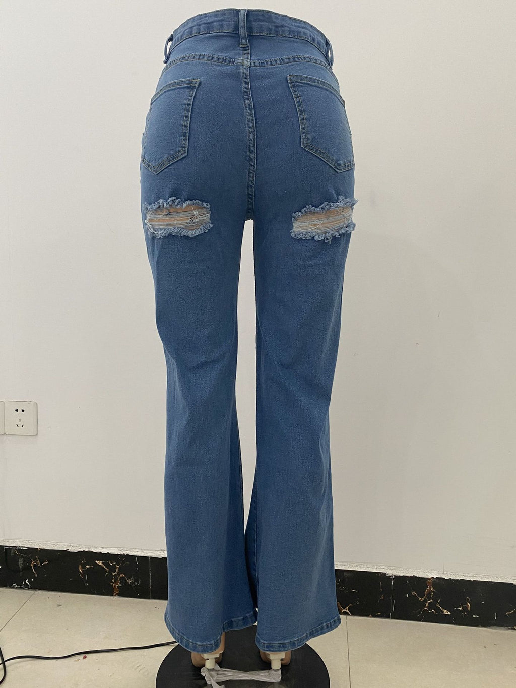 Bell Bottom Flare Jeans for Women – Slim Fit Split Denim