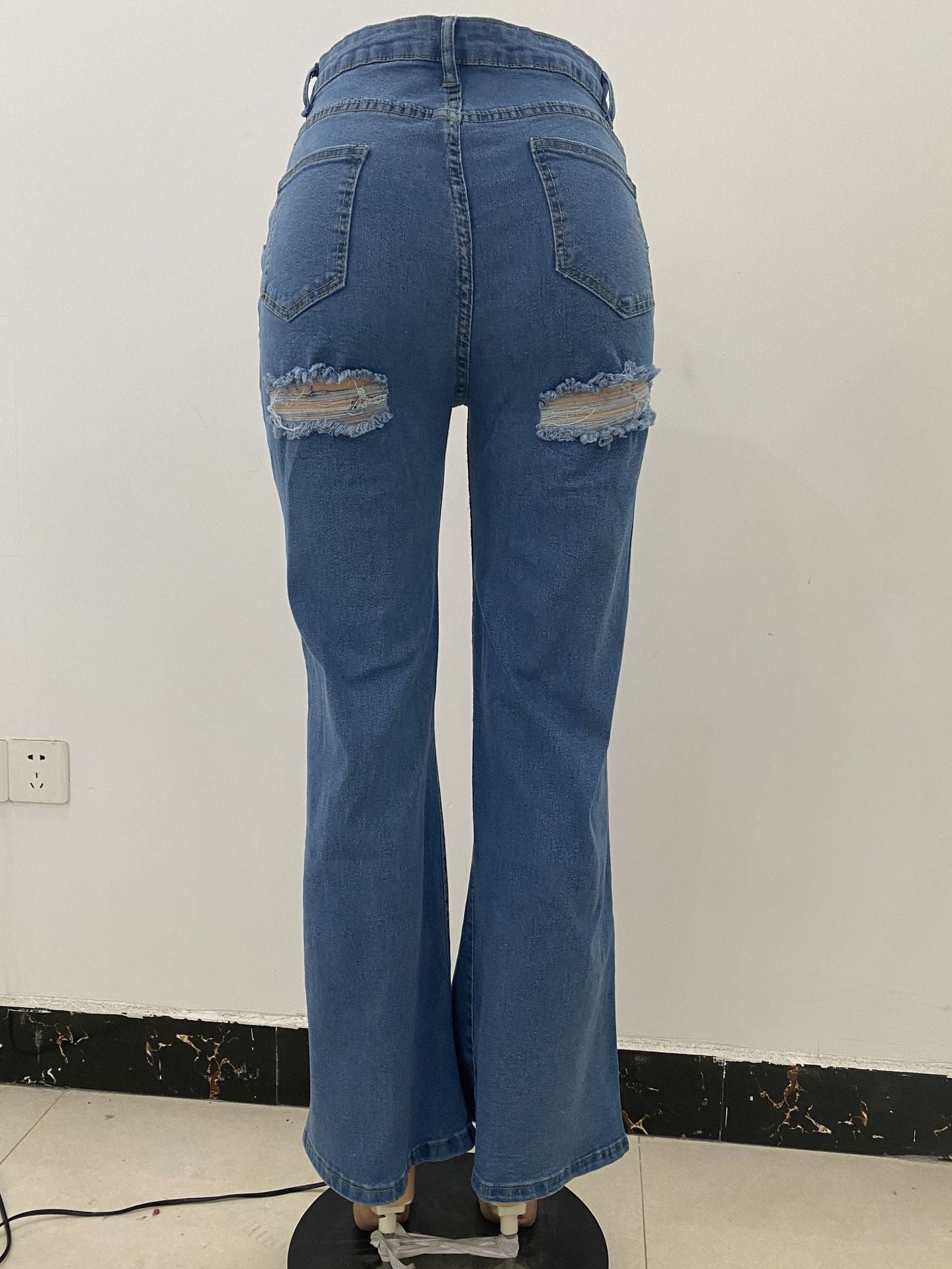Bell Bottom Flare Jeans for Women – Slim Fit Split Denim