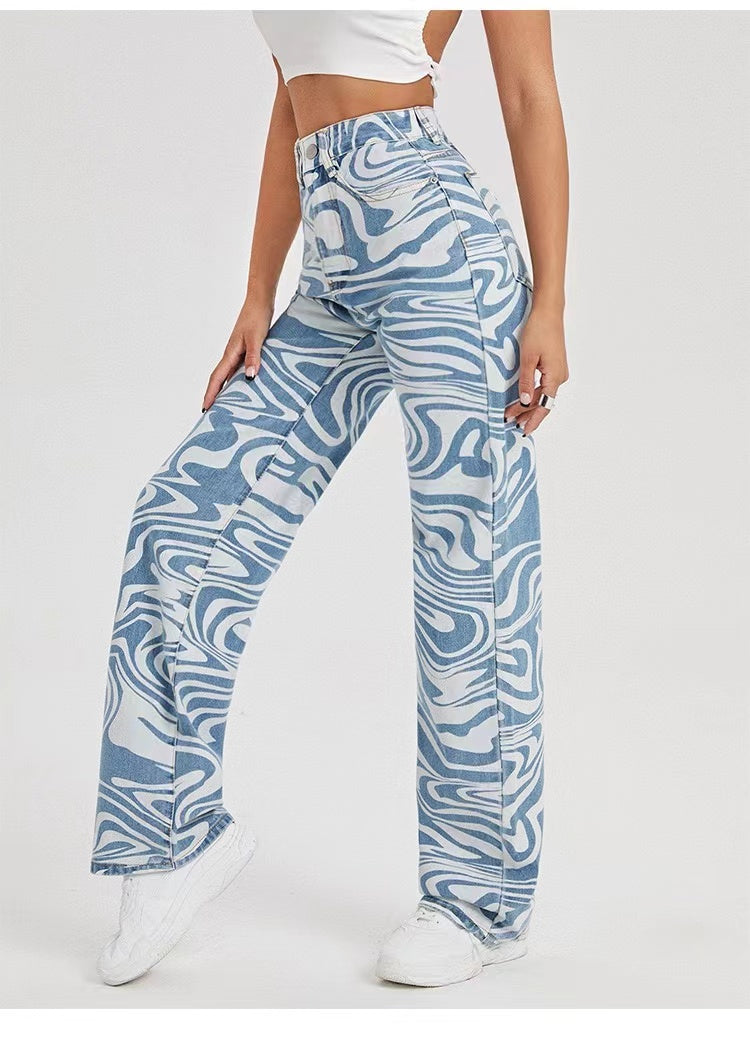 Wide Leg Straight Denim Jeans for Women — Street Casual, 5 Colors, Sizes XS–L | FireDrips