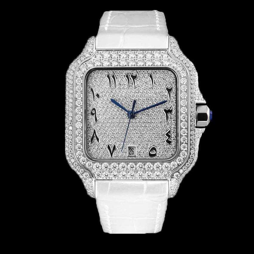 VVS Phantom — Bust Down VVS Moissanite Automatic Watch, Diamond Tester Approved, 12 Colorways | Hip Hop Luxury