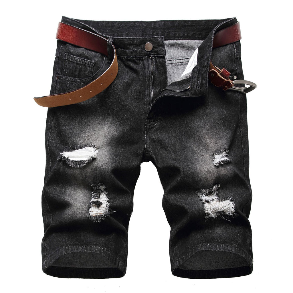 Men's Ripped Denim Shorts – Streetwear Jean Shorts