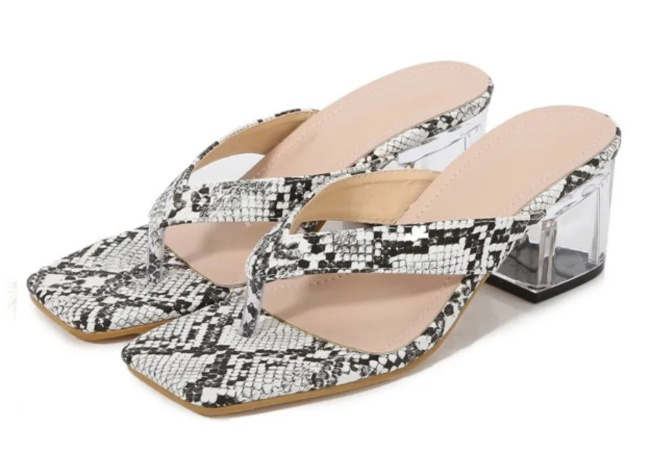 Thick-Sole High Heel Flip-Flop Slippers – Platform Beach Slides