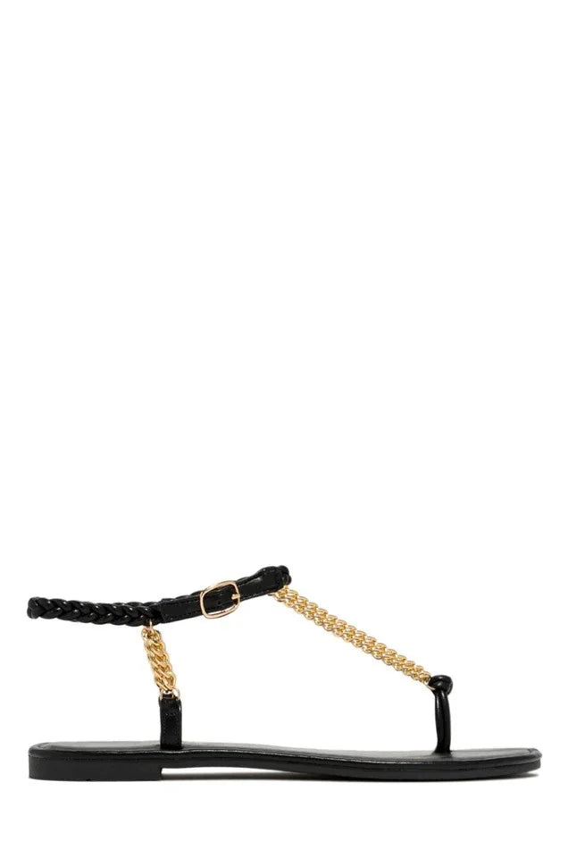 Clear Diamond Ankle Strap Flat Sandals – Rhinestone Flip-Flop Slides
