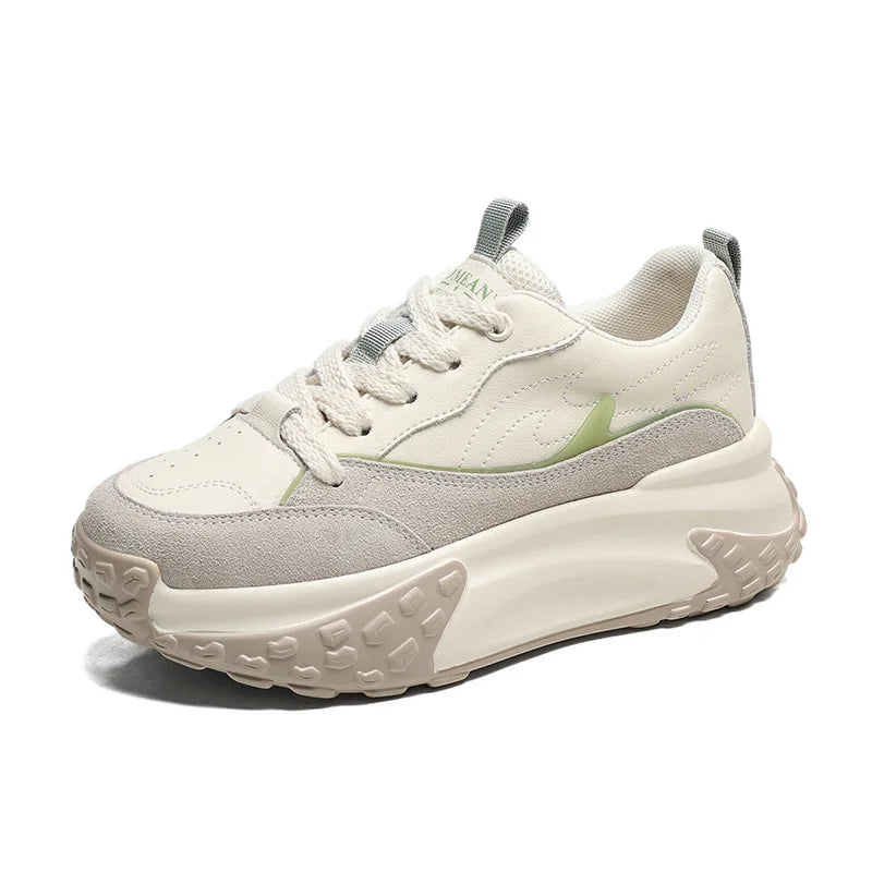 Chunky Sneakers Round Toe Walking Shoes for Women – Daily Lifestyle