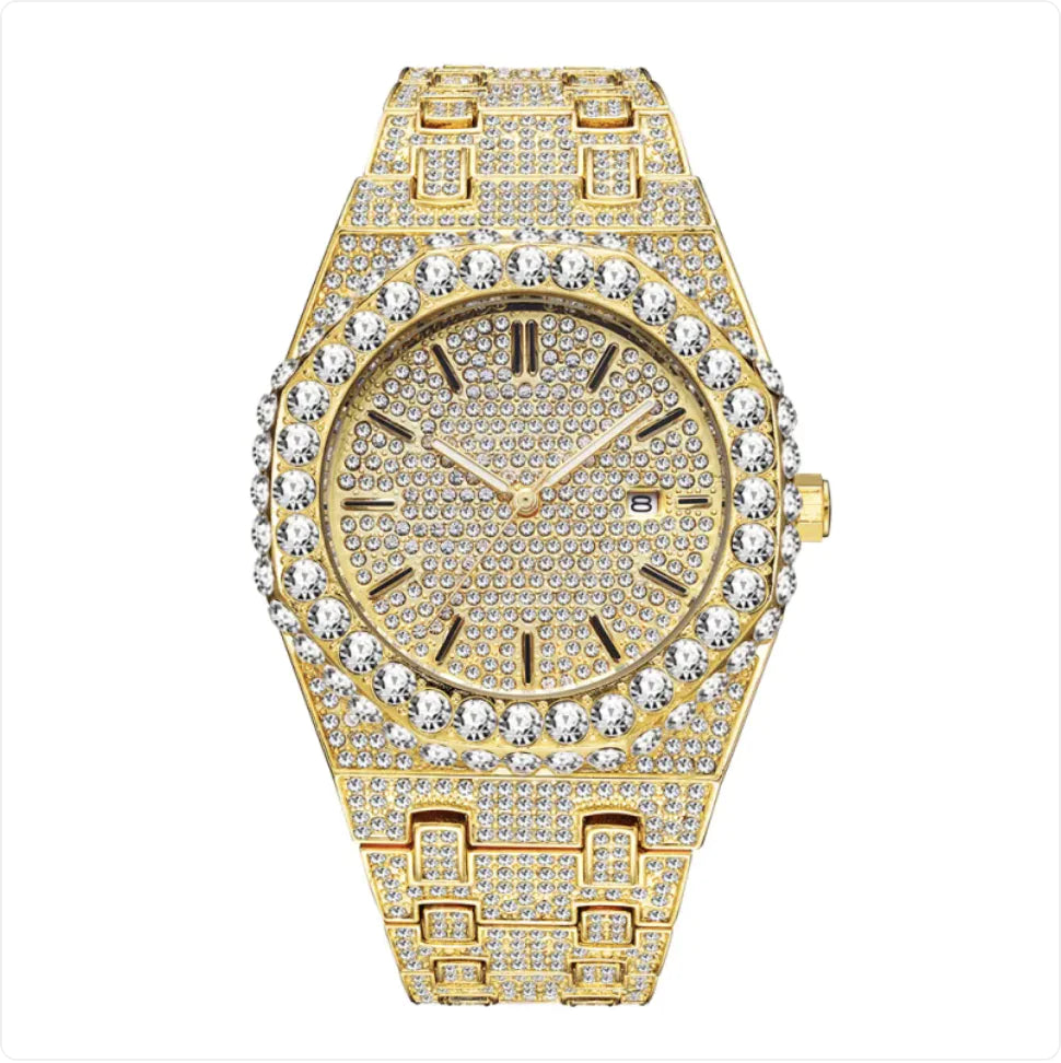Men's Starry Night Diamond-Dial Quartz Watch