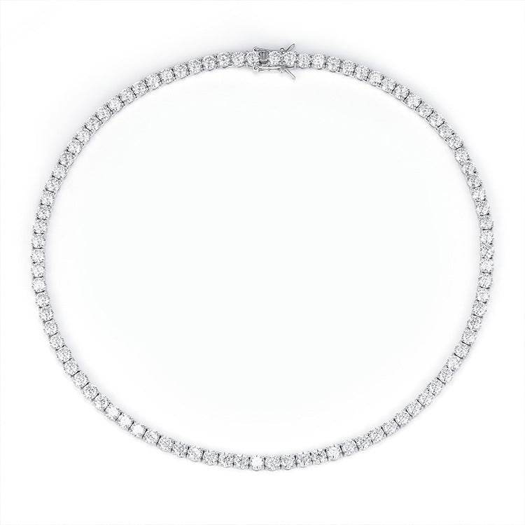 VVS1 Moissanite Tennis Chain & Bracelet – S925 Silver & 14K Gold Plated