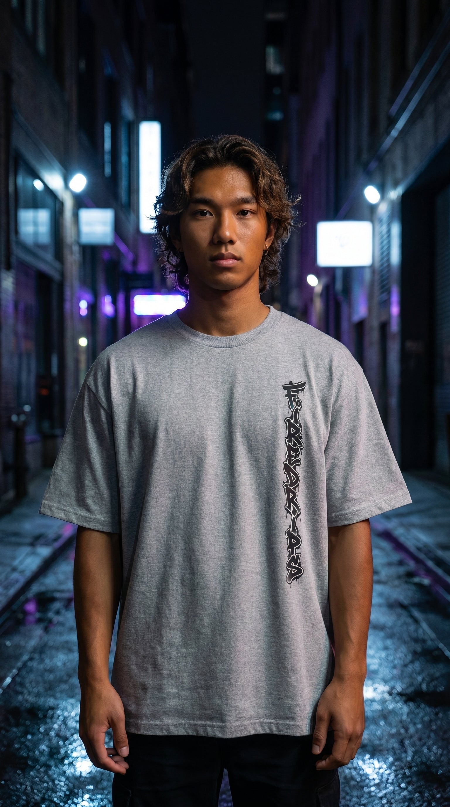 Ghostly Sad Geisha Oversized Graphic Tee — Dark Streetwear
