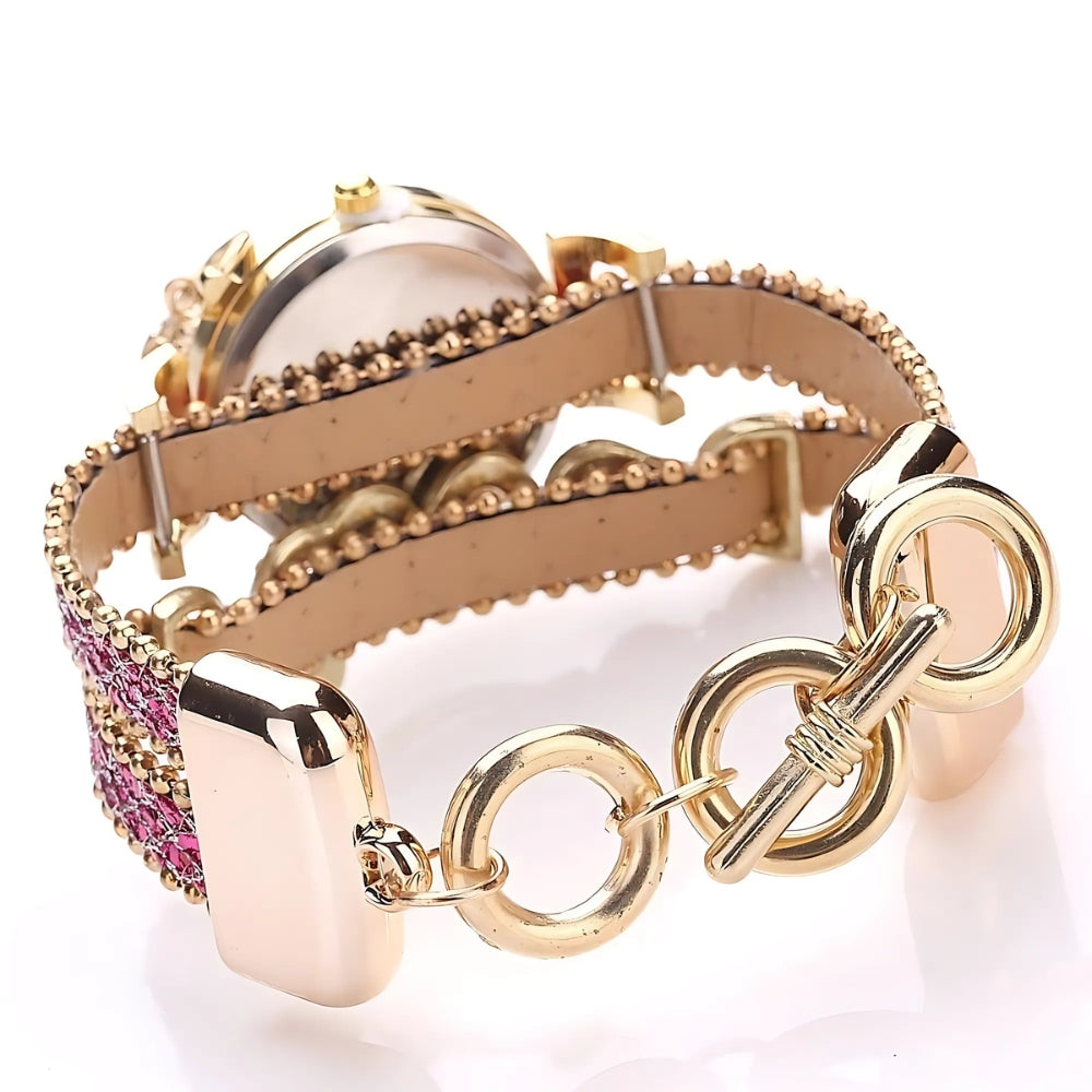 Dream Drums Love Script Diamond-Encrusted Watch
