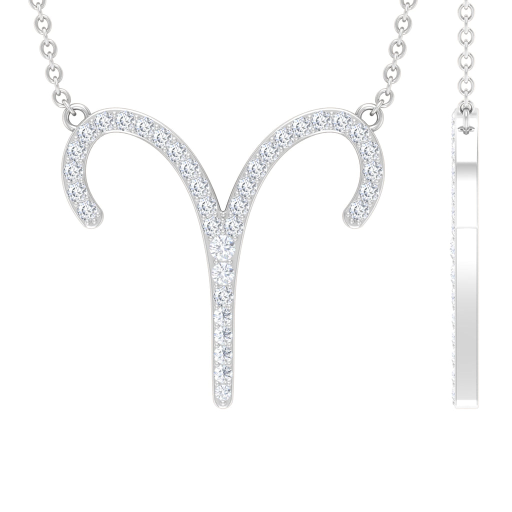 Certified Lab Grown Diamond Aries Astrology Necklace — Fine Zodiac Pendant Jewelry