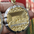 Rounded The Last Supper Pendant | 14K Gold medium size