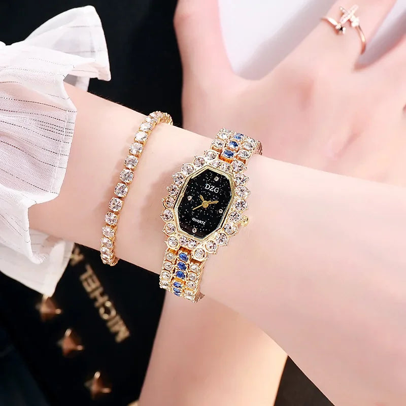 Ladies Watch Bracelet Square Watch Starry Sky