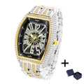 Tonneau Ice — Waterproof Lab Diamond Tonneau Quartz Watch, 18K Gold Plated, 6 Colorways | FireDrips