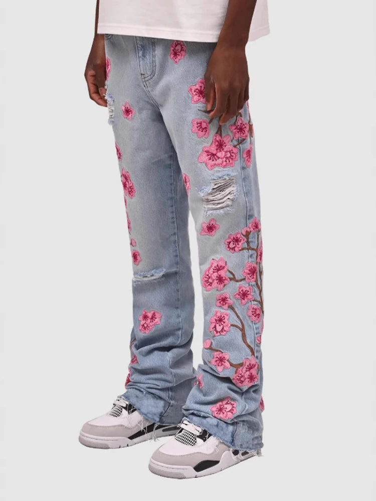 Sakura Cherry Blossom Jeans