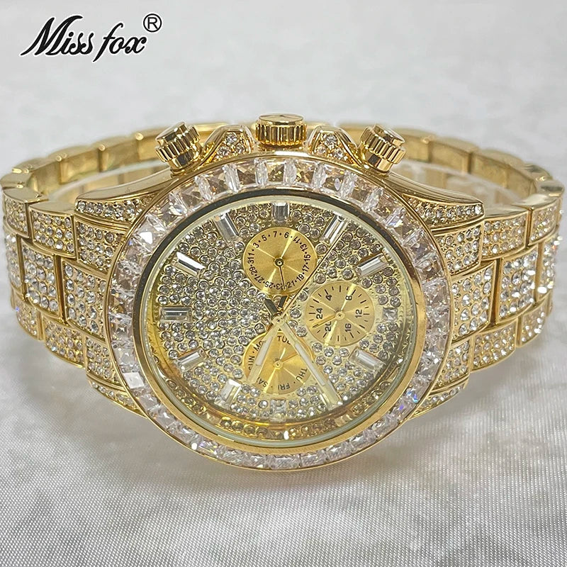 Prism — Rainbow Diamond Iced Out Full Steel Sports Watch, Waterproof, Sapphire Crystal, 9 Colorways