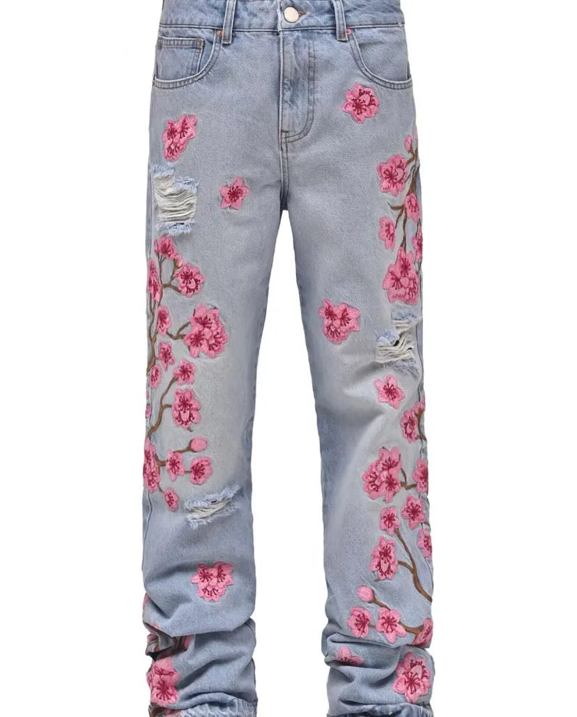 Sakura Cherry Blossom Jeans