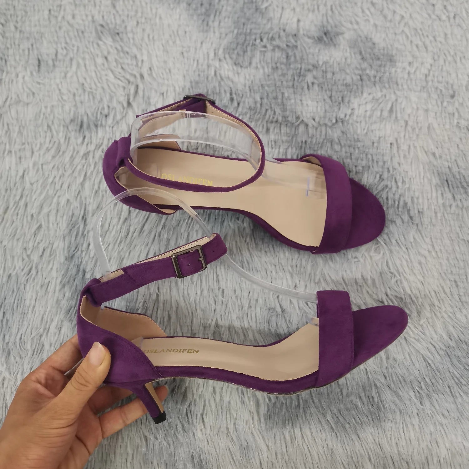 5cm Ankle Strap Heeled Sandals – Peep Toe Party Wedding Shoes