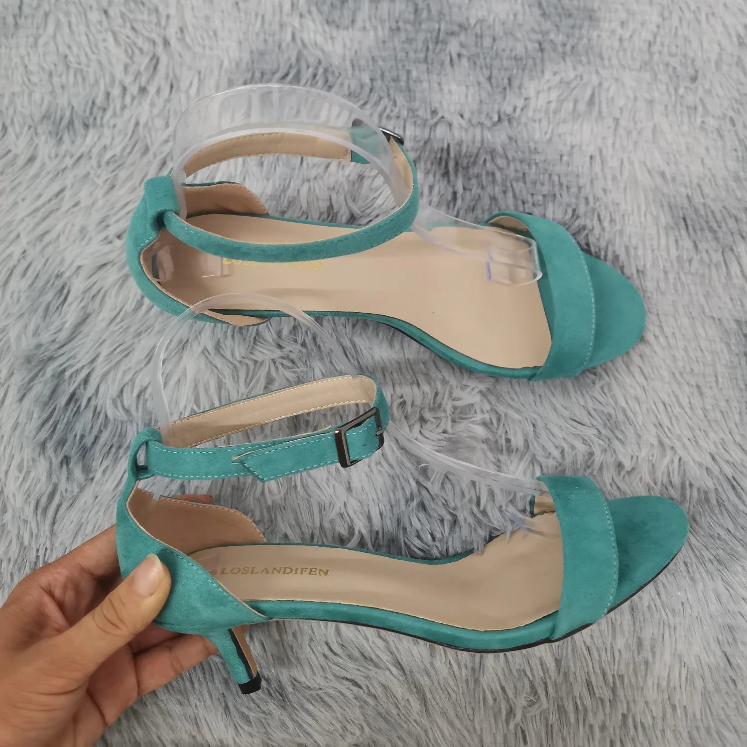 5cm Ankle Strap Heeled Sandals – Peep Toe Party Wedding Shoes