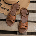 Roman Strap Flat Sandals – Non-Slip Rubber Sole Daily Slides