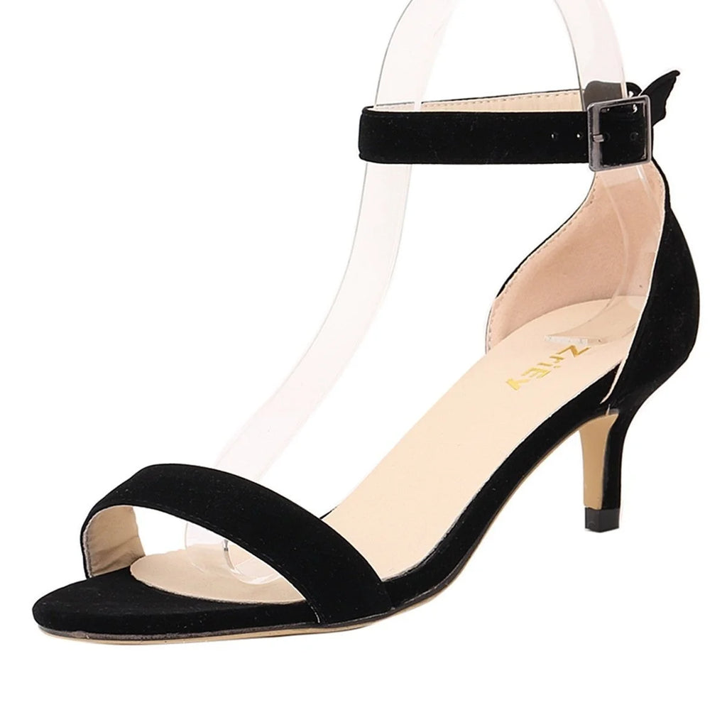 5cm Ankle Strap Heeled Sandals – Peep Toe Party Wedding Shoes