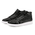 Mirror Panel High-Top Hip-Hop Sneakers