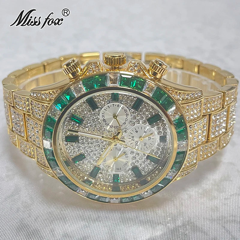 Prism — Rainbow Diamond Iced Out Full Steel Sports Watch, Waterproof, Sapphire Crystal, 9 Colorways