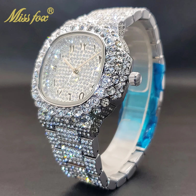 Drip Proof — Iced Out Waterproof Hip Hop Quartz Watch, Comes with Box, Gold, Silver & Two-Tone | FireDrips