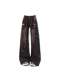 Y2K High Waist Wide Leg Baggy Jeans – Women's Harajuku Denim