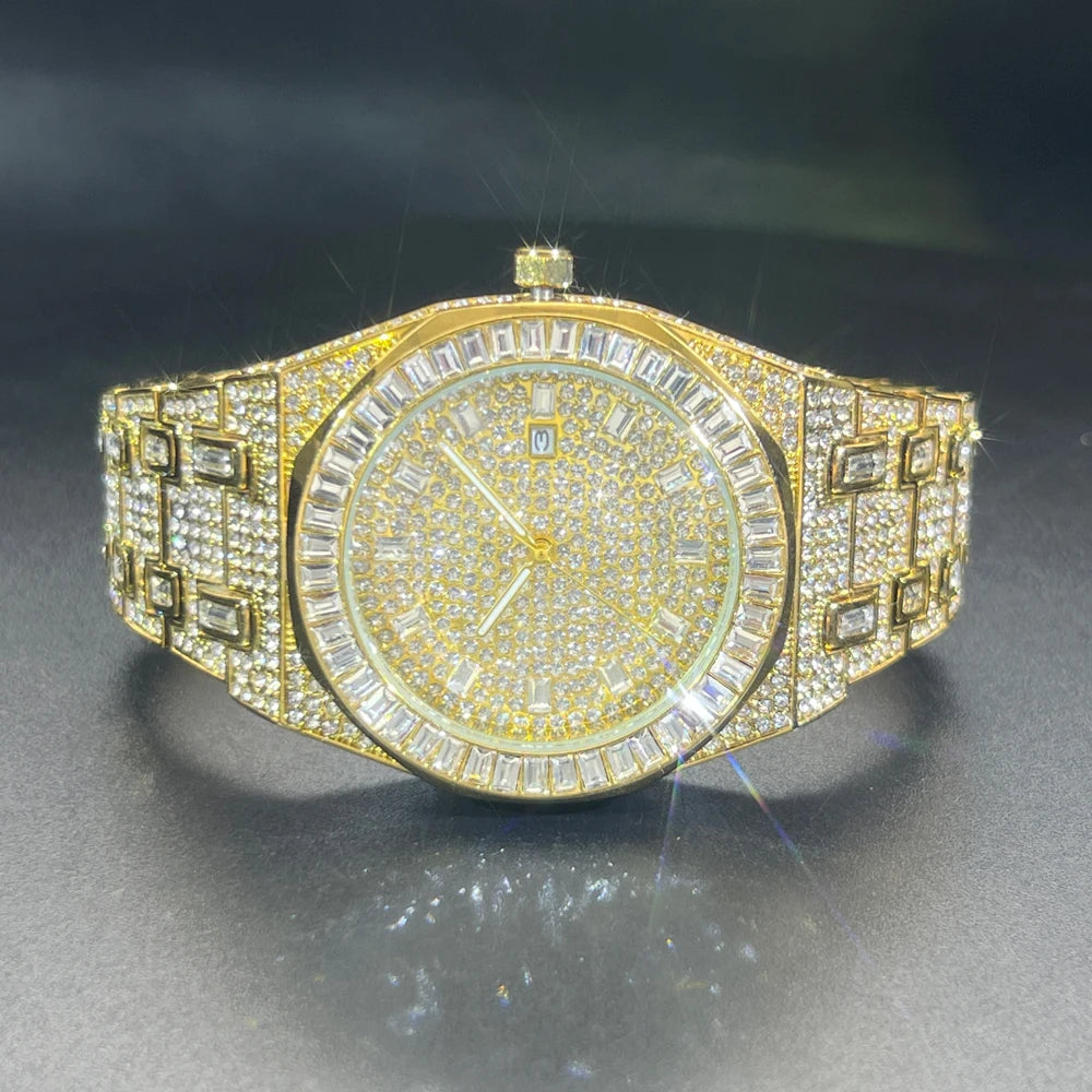 Envy — Green Diamond Men's Watch, Rare Green Colorway, Iced Out Diamond Accents | FireDrips Luxury Streetwear