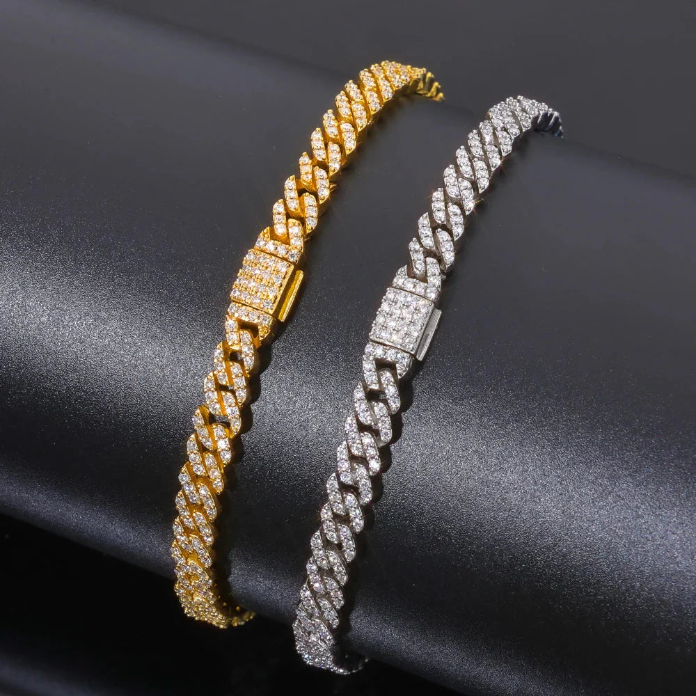 Moissanite Iced-Out Cuban Link Chain Necklace