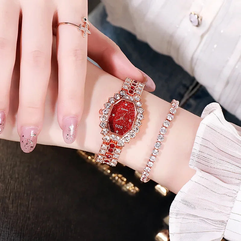 Ladies Watch Bracelet Square Watch Starry Sky
