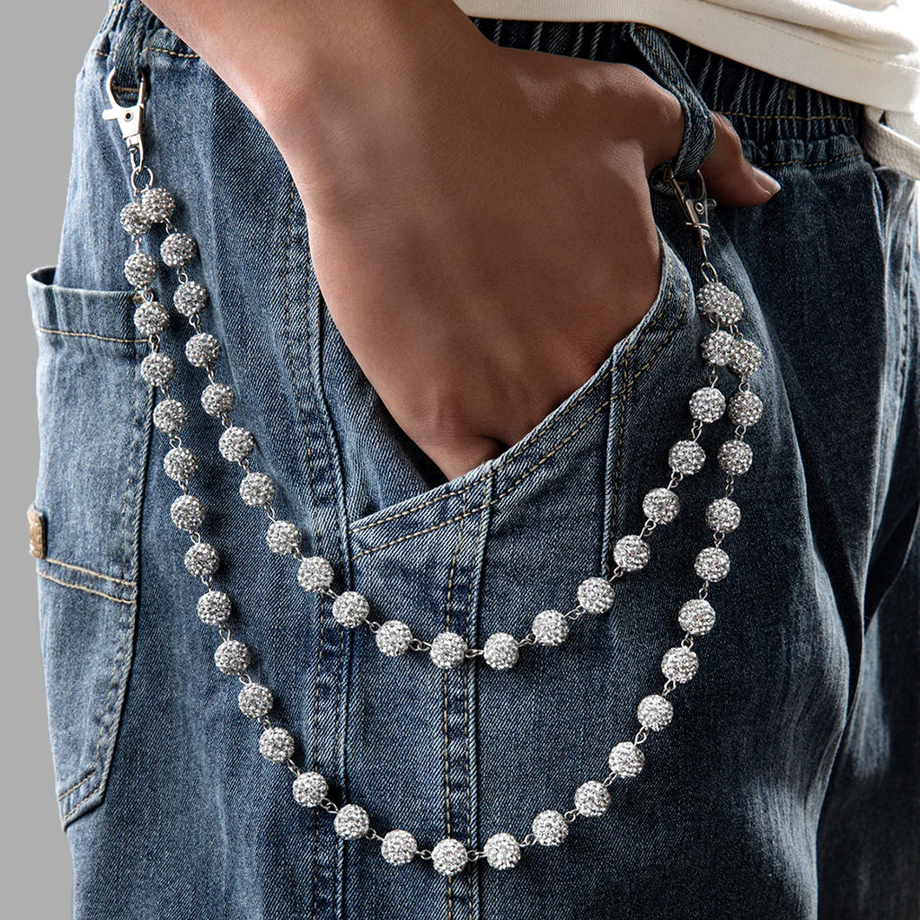 Colorful Zirconia Ball Double-Layer Hip-Hop Body Chain