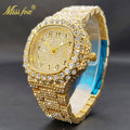 Drip Proof — Iced Out Waterproof Hip Hop Quartz Watch, Comes with Box, Gold, Silver & Two-Tone | FireDrips