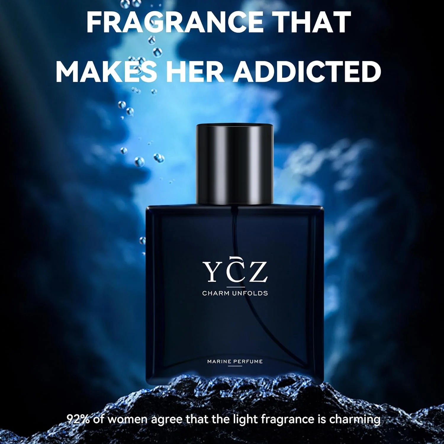 50ML Long Lasting Cologne for Men — Woody Ocean Floral Fragrance