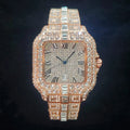 Stealth Mode — Square Iced Out Waterproof Diamond Watch, Stainless Steel, Rose Gold, Gold & Silver | FireDrips