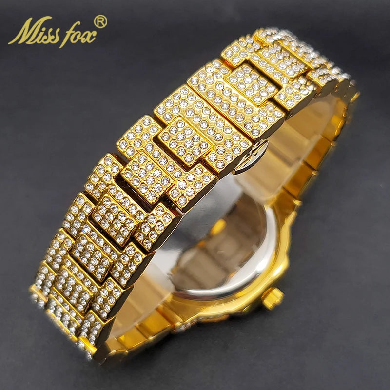 Drip Proof — Iced Out Waterproof Hip Hop Quartz Watch, Comes with Box, Gold, Silver & Two-Tone | FireDrips