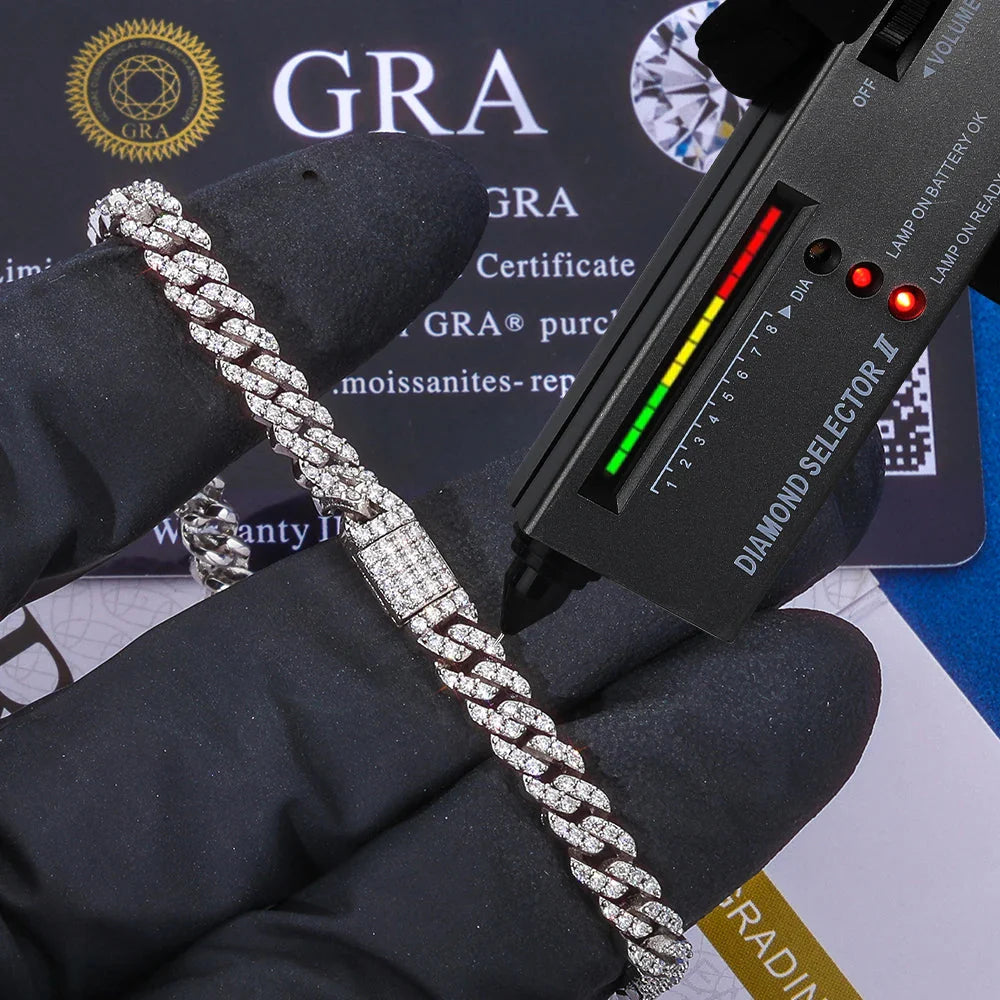 Moissanite Iced-Out Cuban Link Chain Necklace