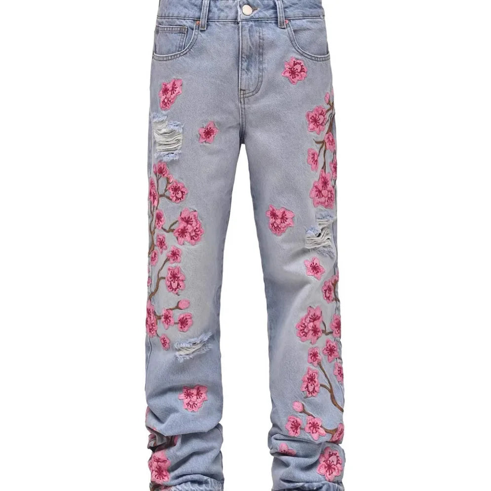 Sakura Cherry Blossom Jeans