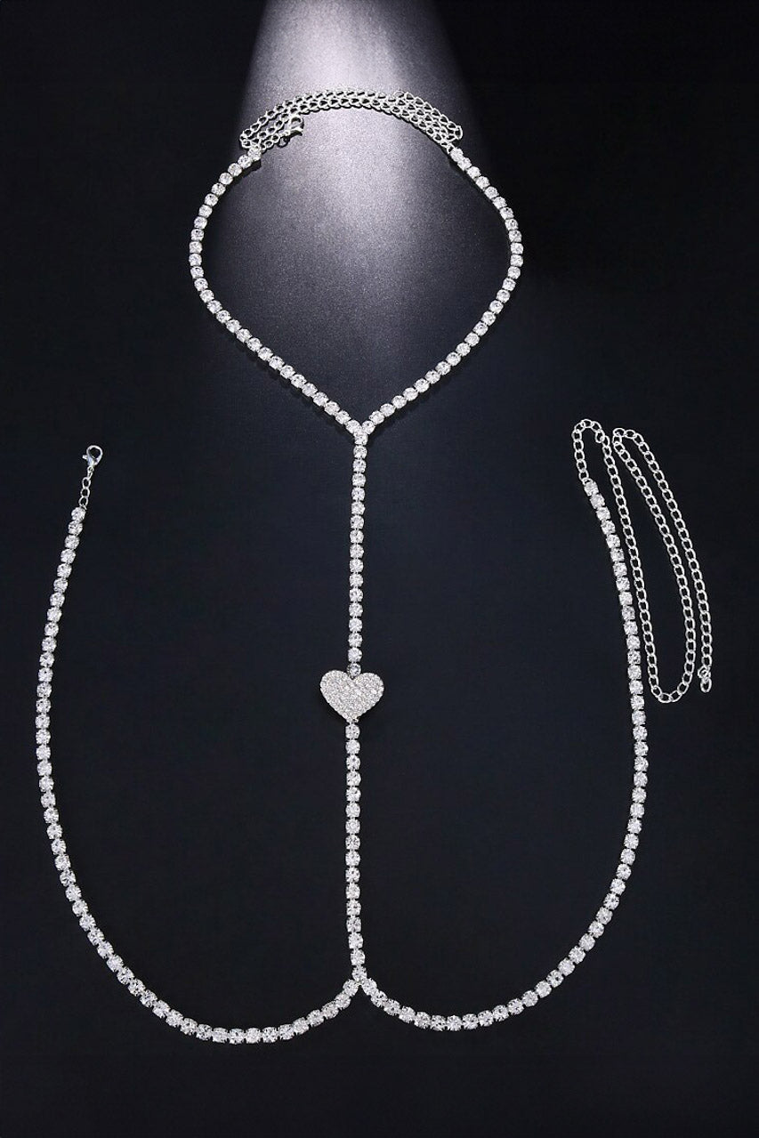 Glam Harness Body Jewelry — Adjustable Chain Body Harness | Women's Bold Fashion Accessory