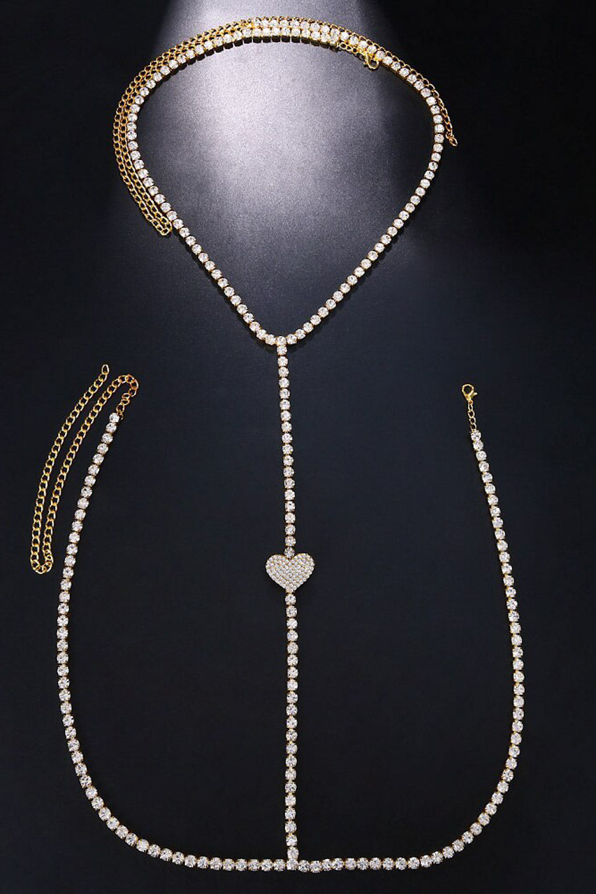 Glam Harness Body Jewelry — Adjustable Chain Body Harness | Women's Bold Fashion Accessory