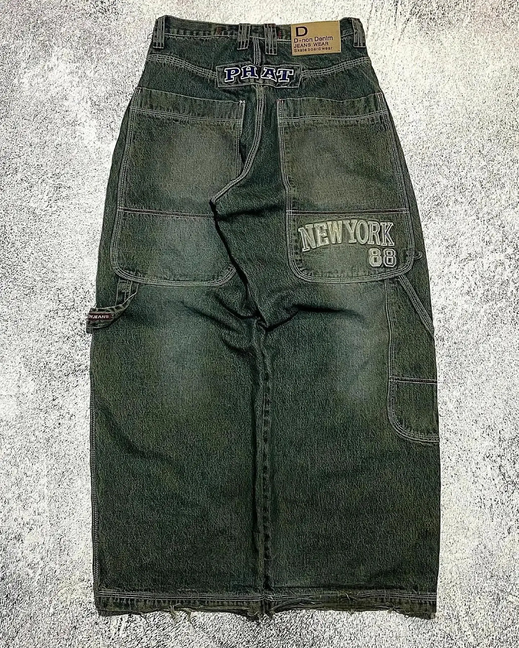 Y2K Gothic Rock High Waist Wide Leg Jeans – Men's Punk Denim