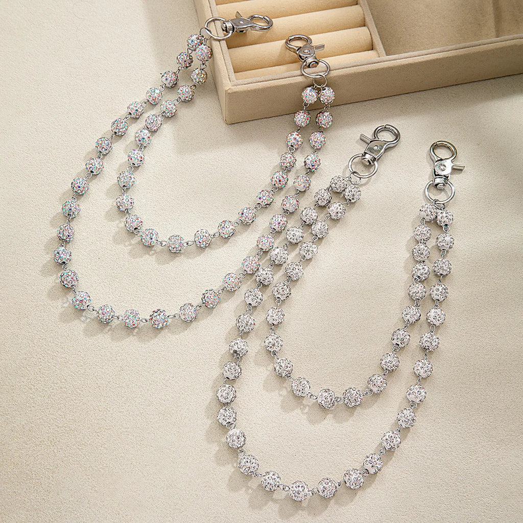 Colorful Zirconia Ball Double-Layer Hip-Hop Body Chain