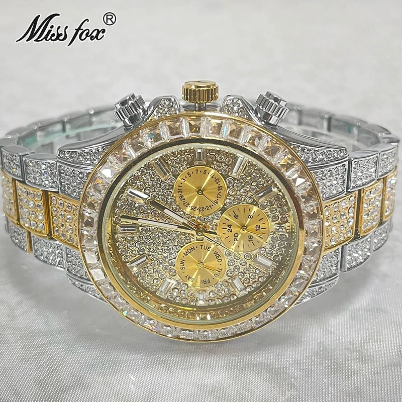 Prism — Rainbow Diamond Iced Out Full Steel Sports Watch, Waterproof, Sapphire Crystal, 9 Colorways