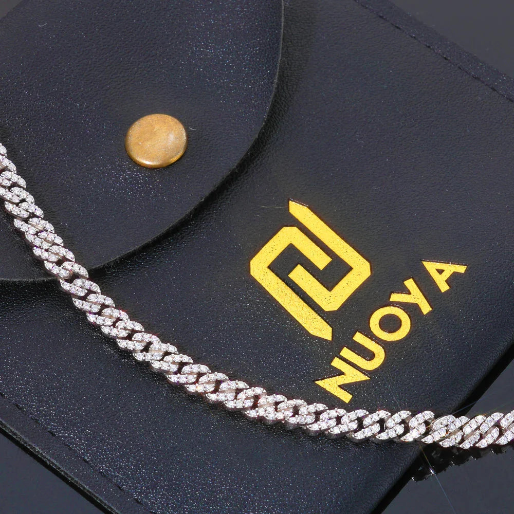Moissanite Iced-Out Cuban Link Chain Necklace