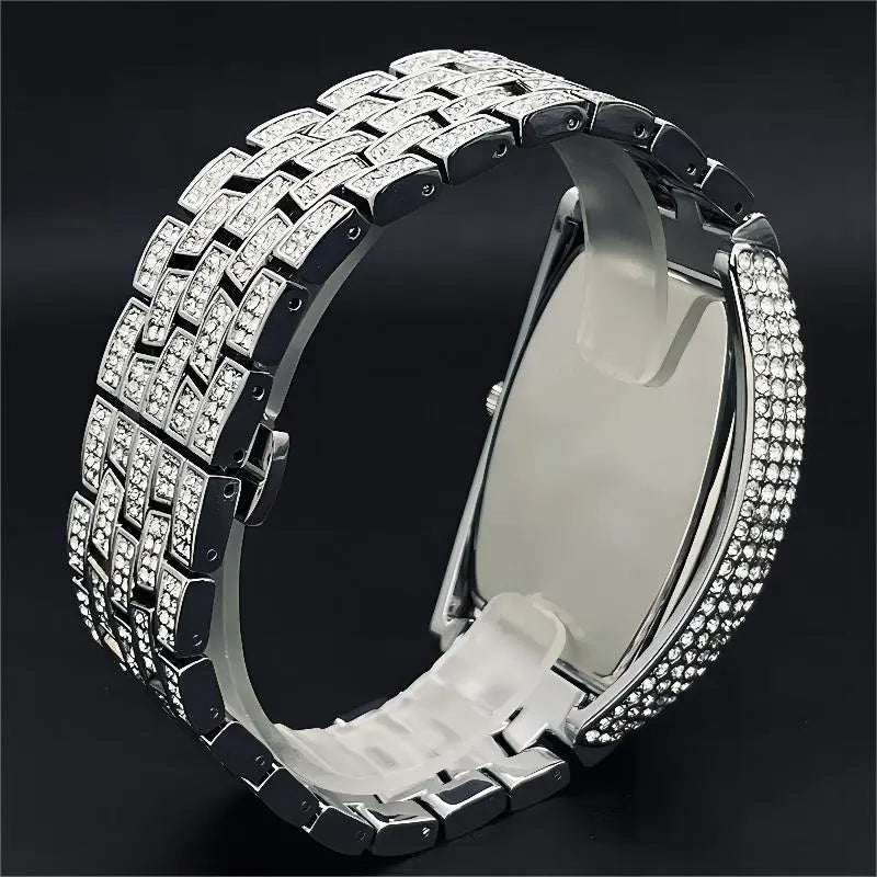Tonneau Ice — Waterproof Lab Diamond Tonneau Quartz Watch, 18K Gold Plated, 6 Colorways | FireDrips