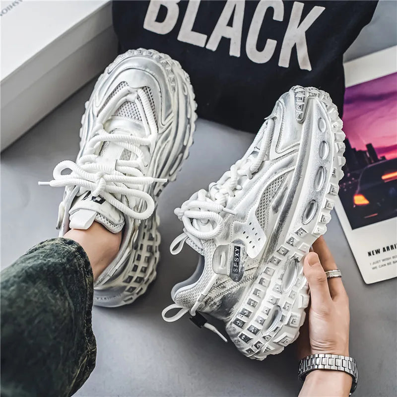ROYTINKO Chunky Sneakers – Thick Sole Shock Absorption Sport Running Shoes