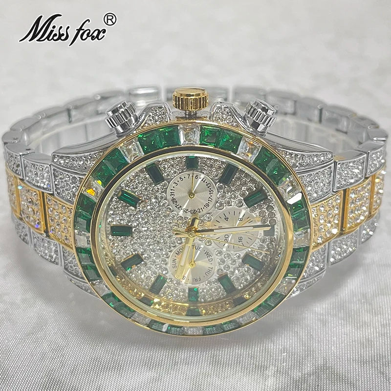 Prism — Rainbow Diamond Iced Out Full Steel Sports Watch, Waterproof, Sapphire Crystal, 9 Colorways